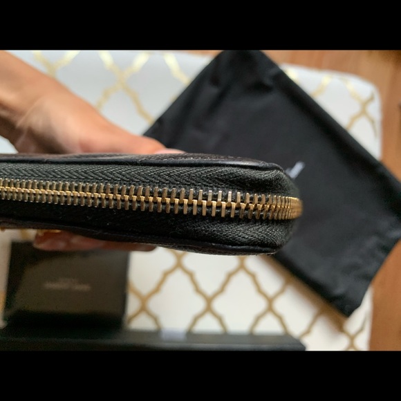 Saint Laurent Monogram Zip Around Wallet - Picture 7 of 9